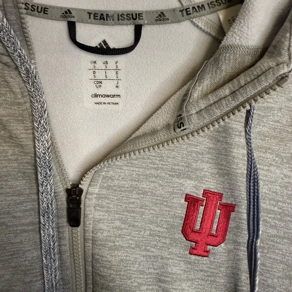 Indiana University Adidas Climawarm Zip Up Jacket - Picture 2 of 3